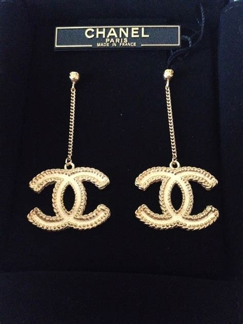 big chanel logo earrings